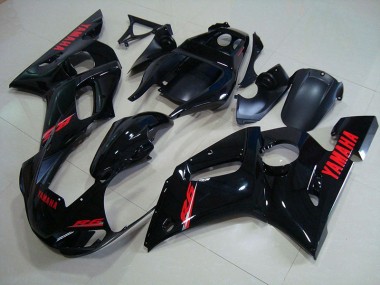 Großhandel R6 1998-2002 Motorrad Verkleidung - Glänzend Schwarz Rote Aufkleber