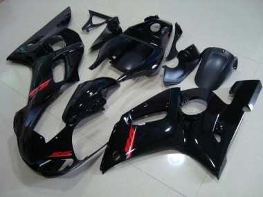 Großhandel R6 1998-2002 Motorrad Verkleidungen - Glänzend Schwarz Rote Aufkleber