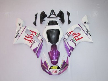 Großhandel R6 1998-2002 Motorrad Verkleidungen - Weiß Lila Fiat 46