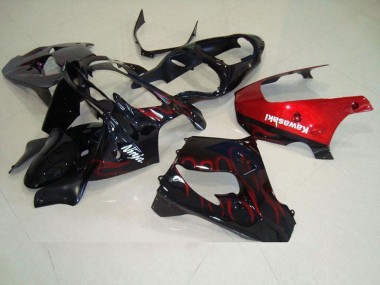 Großhandel ZX9R 2000-2001 Motorrad Verkleidungen - Rot Flamme