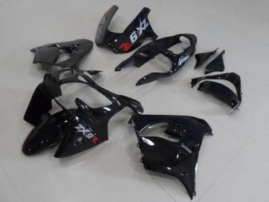 Großhandel ZX9R 2000-2001 Motorrad Verkleidungen - Schwarz mit grauen Aufklebern