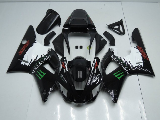 Großhandel R1 2000-2001 Motorrad Verkleidungen - Schwarz Weißes Monster Großhandel R1 2000-2001 Motorrad Verkleidungen - Schwarz Weißes Monster