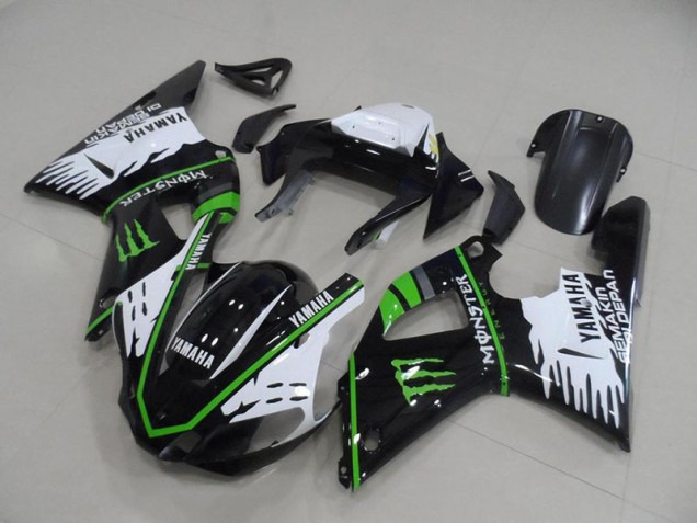 Großhandel R1 2000-2001 Motorrad Verkleidung - Schwarz Weiß Grün Monster Großhandel R1 2000-2001 Motorrad Verkleidung - Schwarz Weiß Grün Monster