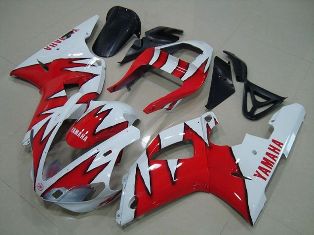 Großhandel R1 2000-2001 Motorrad Verkleidungen - Weiß Rot Flamme Großhandel R1 2000-2001 Motorrad Verkleidungen - Weiß Rot Flamme