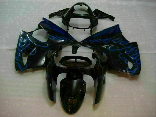 Großhandel ZX6R 2000-2002 Motorrad Verkleidungen - Schwarz mit Blaur Flamme Großhandel ZX6R 2000-2002 Motorrad Verkleidungen - Schwarz mit Blaur Flamme