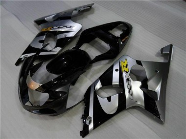 Großhandel GSXR 1000 K1 2000-2002 Motorrad Verkleidungen - Silber Schwarz