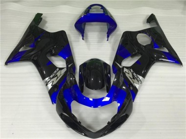 Großhandel GSXR 1000 K1 2000-2002 Motorrad Verkleidungen - Blau Schwarz