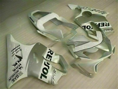 Großhandel CBR 600 F4i 2001-2003 Motorrad Verkleidungen - Weiß Silber