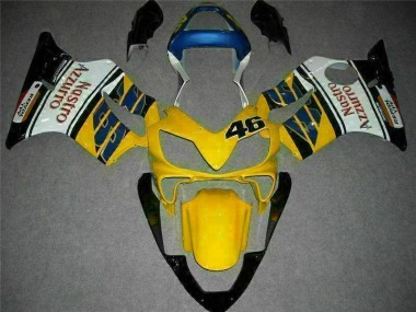 Großhandel CBR 600 F4i 2001-2003 Motorrad Verkleidungen - Gelb Weiß
