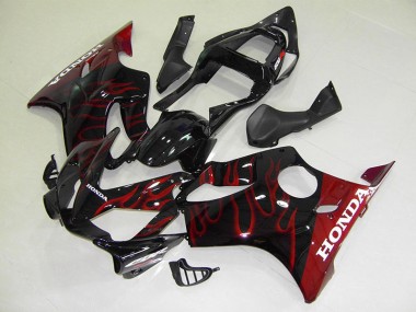 Großhandel CBR 600 F4i 2001-2003 Motorrad Verkleidung - Rot Flamme
