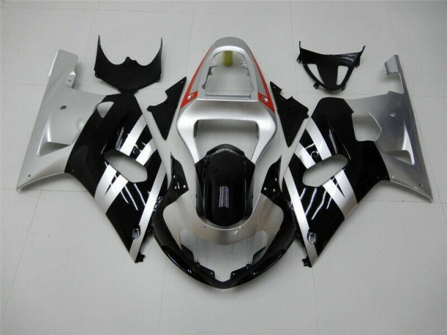 Großhandel GSXR 600 / 750 K1 K2 K3 2001-2003 Motorrad Verkleidungen - Schwarz Silber Großhandel GSXR 600 / 750 K1 K2 K3 2001-2003 Motorrad Verkleidungen - Schwarz Silber