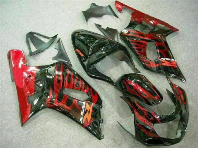Großhandel GSXR 600 / 750 K1 K2 K3 2001-2003 Motorrad Verkleidungen - Rot Schwarz Großhandel GSXR 600 / 750 K1 K2 K3 2001-2003 Motorrad Verkleidungen - Rot Schwarz