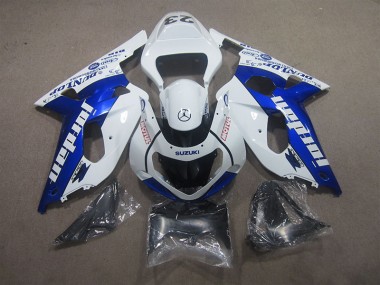 Großhandel GSXR 600 K1 K2 K3 2001-2003 Motorrad Verkleidung - Weiß Blau Motul