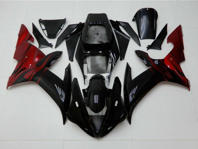 Großhandel R1 2002-2003 Motorrad Verkleidungen - Schwarz Rot Großhandel R1 2002-2003 Motorrad Verkleidungen - Schwarz Rot