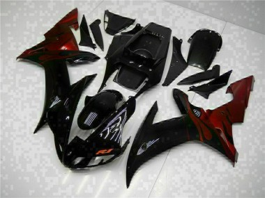 Großhandel R1 2002-2003 MotorradVerkleidungen Plastik Kits - Schwarz