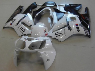 Großhandel ZX12R 2002-2006 Motorrad Verkleidungen - Weiß Monster