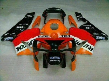 Großhandel CBR 600 RR 2003-2004 Motorrad Verkleidungen - Orange Repsol