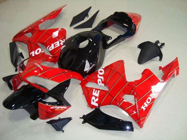 Großhandel CBR 600 RR 2003-2004 Motorrad Verkleidungen - Schwarz Spider Man Repsol