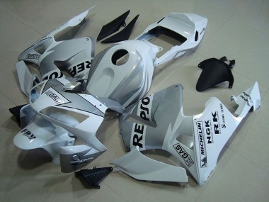 Großhandel CBR 600 RR 2003-2004 Motorrad Verkleidungen - Repsol Weiß Silber