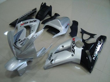 Großhandel ZX6R 2003-2004 Motorrad Verkleidungen - Silber Schwarz