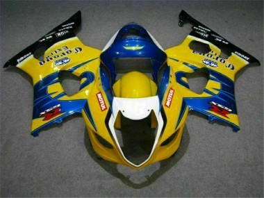 Großhandel GSXR 1000 K3 2003-2004 Motorrad Verkleidungen - Gelb Blau
