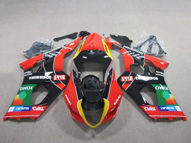 Großhandel GSXR 1000 K3 2003-2004 Motorrad Verkleidungen - Rot Grün Schwarz
