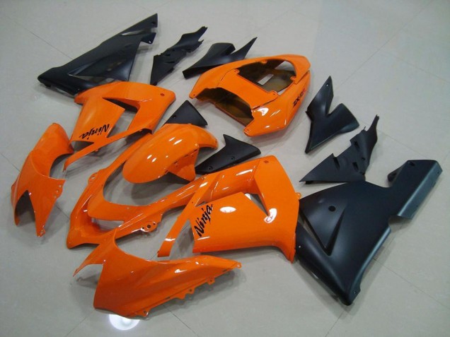 Großhandel ZX10R 2003-2005 Motorrad Verkleidungen - Orange Matt Schwarz Großhandel ZX10R 2003-2005 Motorrad Verkleidungen - Orange Matt Schwarz