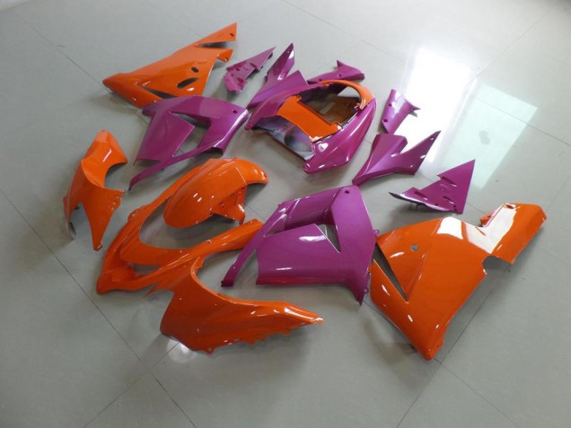 Großhandel ZX10R 2003-2005 Motorrad Verkleidungen - Orange und Rosa