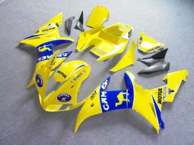 Großhandel R6 2003-2005 Motorrad Verkleidungen - Gelb Blau Motul Camel