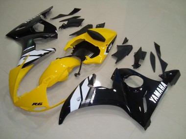 Großhandel R6 2003-2005 Motorrad Verkleidungen - Gelb Schwarz
