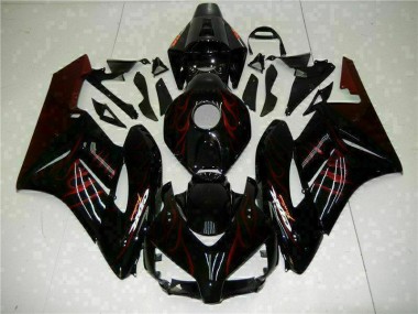 Großhandel CBR 1000 RR 2004-2005 Motorrad Verkleidungen - Rot Flamme Schwarz