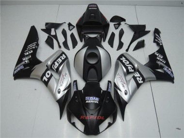 Großhandel CBR 1000 RR 2004-2005 Motorrad Verkleidungen - Schwarz Silber Repsol