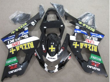 Großhandel GSXR 600 K4 2004-2005 Motorrad Verkleidungen - Schwarz Gelb Rizla
