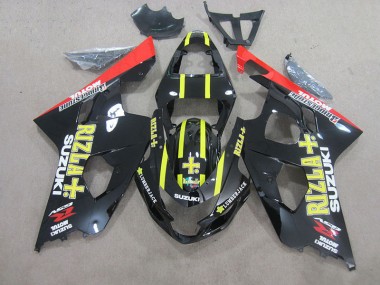 Großhandel GSXR 750 K4 2004-2005 Motorrad Verkleidungen - Schwarz Gelb Rizla