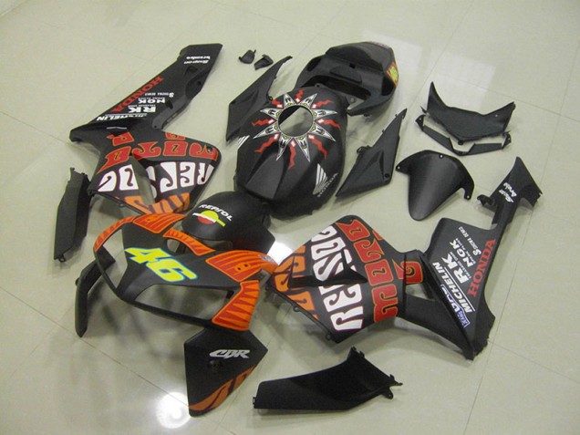 Großhandel CBR 600 RR 2005-2006 Motorrad Verkleidungen - Matt Schwarzer Rossi Großhandel CBR 600 RR 2005-2006 Motorrad Verkleidungen - Matt Schwarzer Rossi