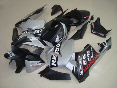 Großhandel CBR 600 RR 2005-2006 Motorrad Verkleidungen - Matt Schwarz Silber Repsol