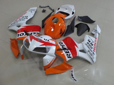 Großhandel CBR 600 RR 2005-2006 Motorrad Verkleidungen - Orange Weiß Repsol