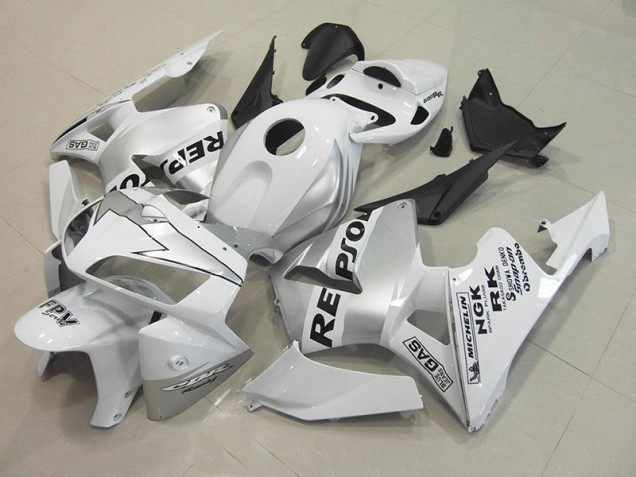 Großhandel CBR 600 RR 2005-2006 Motorrad Verkleidungen - Repsol Weiß Silber Großhandel CBR 600 RR 2005-2006 Motorrad Verkleidungen - Repsol Weiß Silber