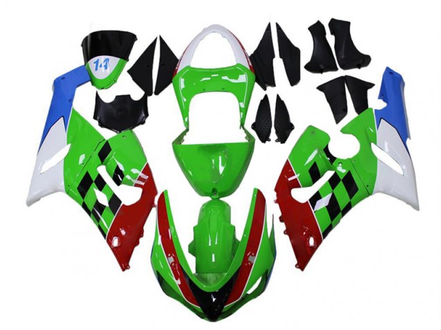Großhandel ZX6R 2005-2006 Motorrad Verkleidungen - Grün Rot Weiß Blau Großhandel ZX6R 2005-2006 Motorrad Verkleidungen - Grün Rot Weiß Blau