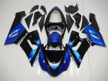 Großhandel ZX6R 2005-2006 Motorrad Verkleidungen - Blau Schwarz