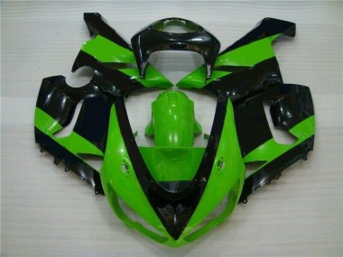 Großhandel ZX6R 2005-2006 Motorrad Verkleidungen - Grün Schwarz