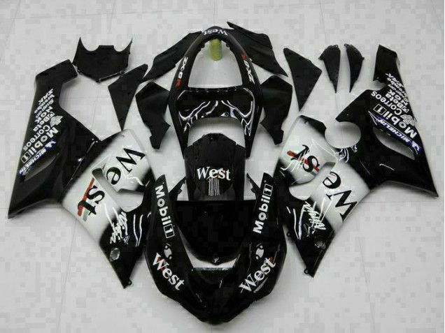 Großhandel ZX6R 2005-2006 Motorrad Verkleidungen Komplett Sets - Schwarz Großhandel ZX6R 2005-2006 Motorrad Verkleidungen Komplett Sets - Schwarz