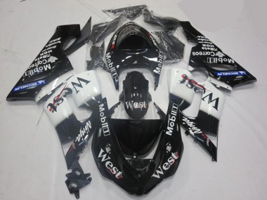Großhandel ZX6R 2005-2006 Motorrad Verkleidung - Weiß Schwarz