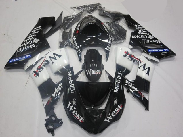 Großhandel ZX6R 2005-2006 Motorrad Verkleidung - Weiß Schwarz