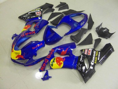 Großhandel ZX6R 2005-2006 Motorrad Verkleidungen - Blau Rot Bull