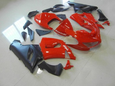 Großhandel ZX6R 2005-2006 Motorrad Verkleidungen - Rot und Matt Schwarz