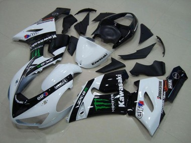 Großhandel ZX6R 2005-2006 Motorrad Verkleidungen - Weiß Monster