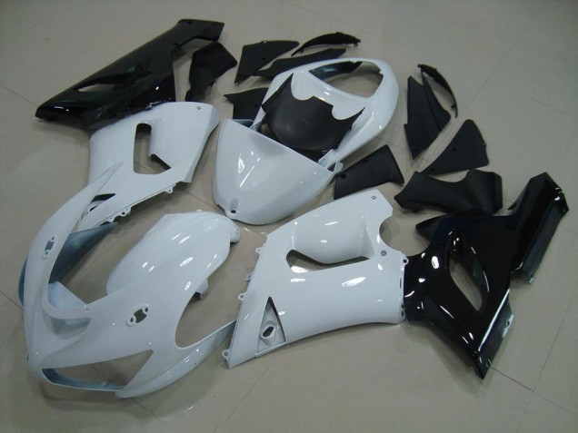 Großhandel ZX6R 2005-2006 Motorrad Verkleidungen - Weiß Schwarz Großhandel ZX6R 2005-2006 Motorrad Verkleidungen - Weiß Schwarz