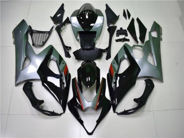 Großhandel GSXR 1000 K5 2005-2006 Motorrad Verkleidungen - Schwarz Silber