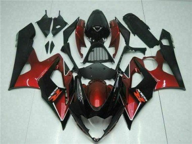 Großhandel GSXR 1000 K5 2005-2006 Motorrad Verkleidungen Komplett Sets - Rot Schwarz